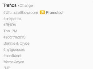 Twitter Promoting Trends