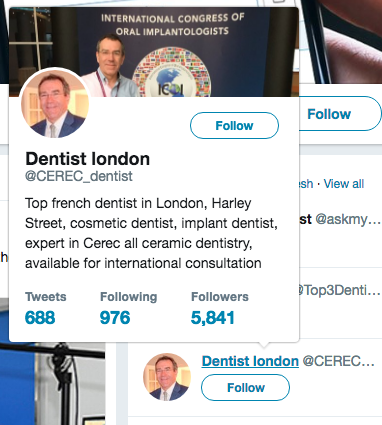 Dentist Twitter Example