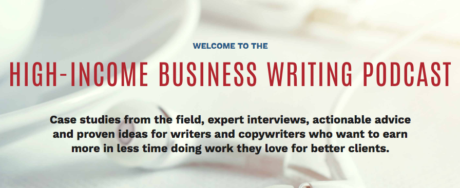 High-Income Business Writing Podcast Landing Page