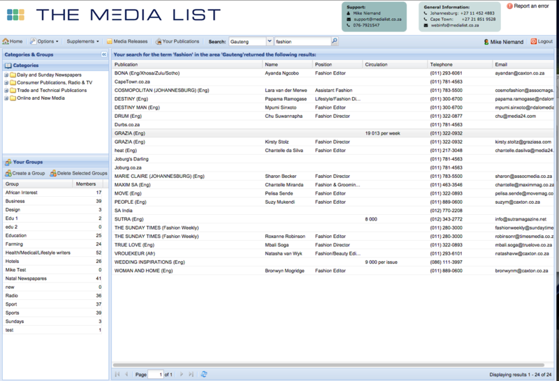 Media List