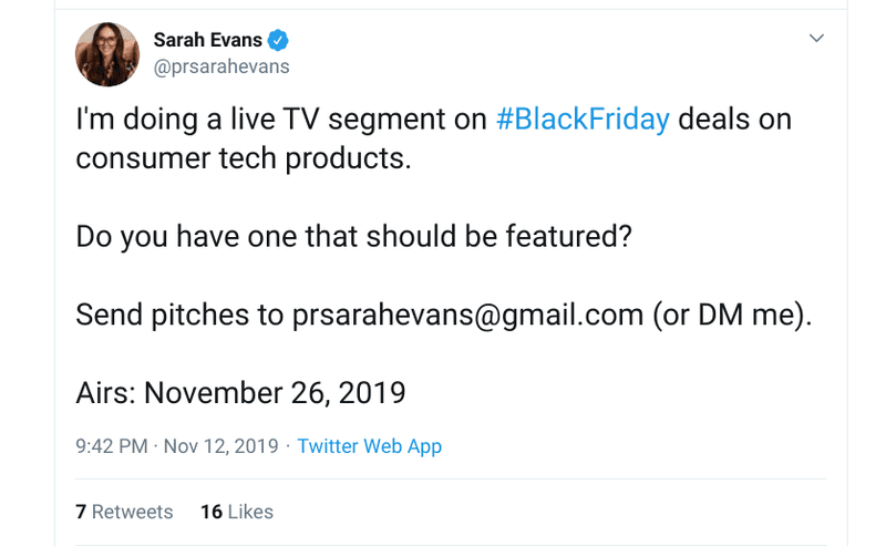 Twitter Black Friday Deals Tweet