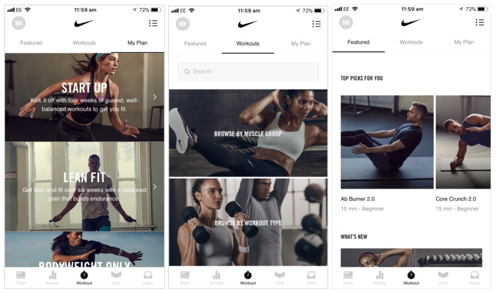 Nike Training Club App