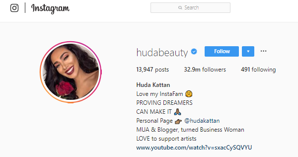 Huda Kattan Instagram